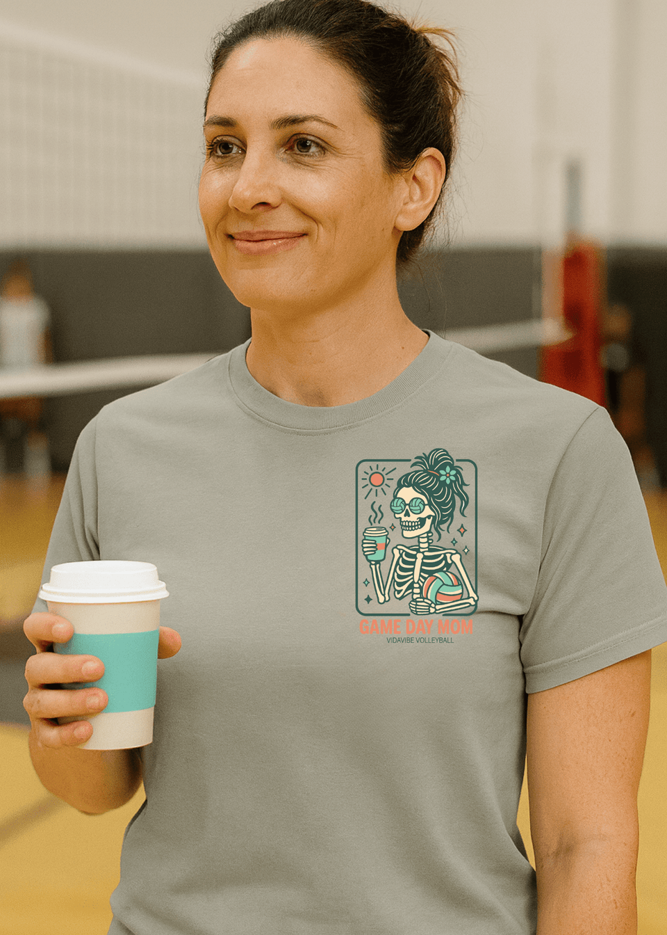 Game Day Skeleton Mom Tee